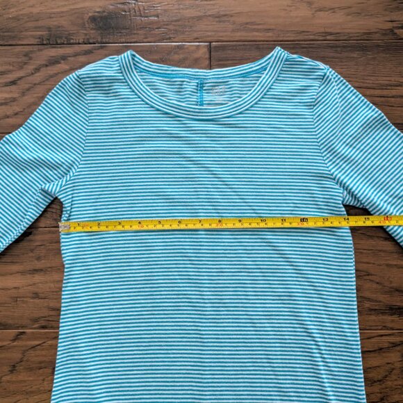 Gap Featherweight long sleeve T shirt blue striped size XS - Picture 6 of 16
